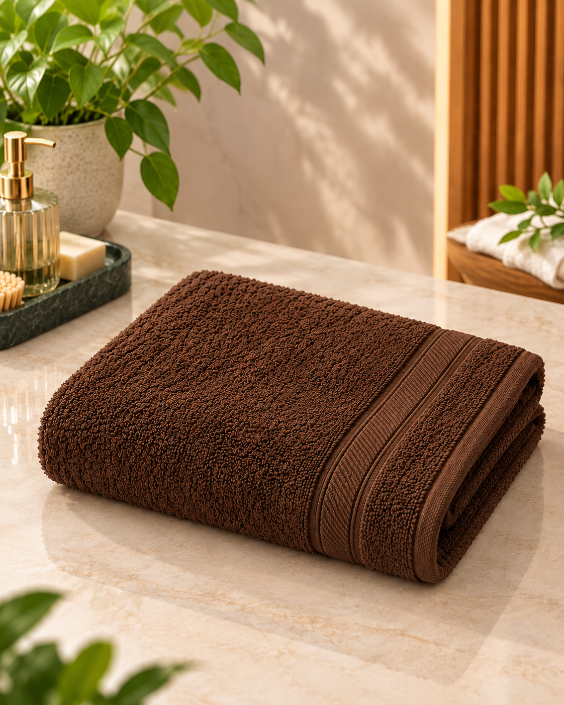 Terry Bath Towel Brown