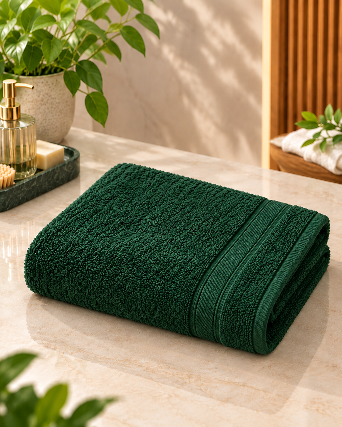Terry Bath Towel Green